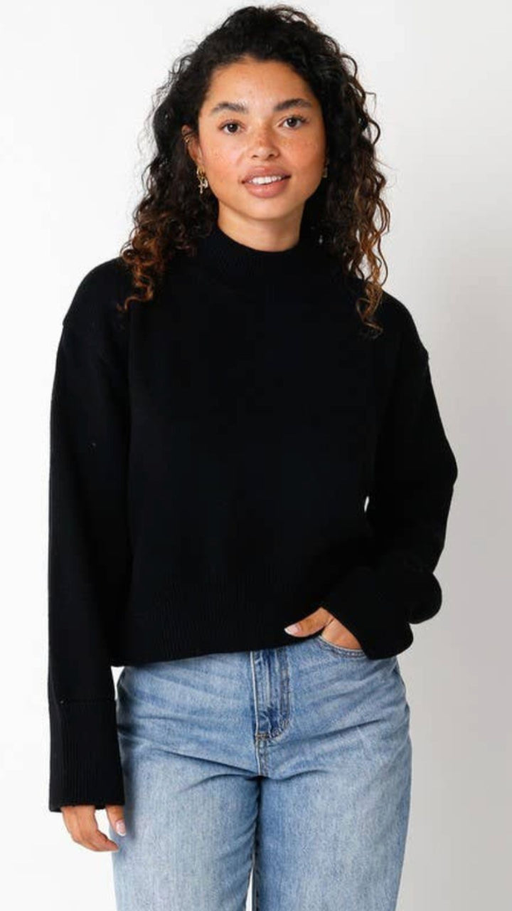 Black Mocked Sweater