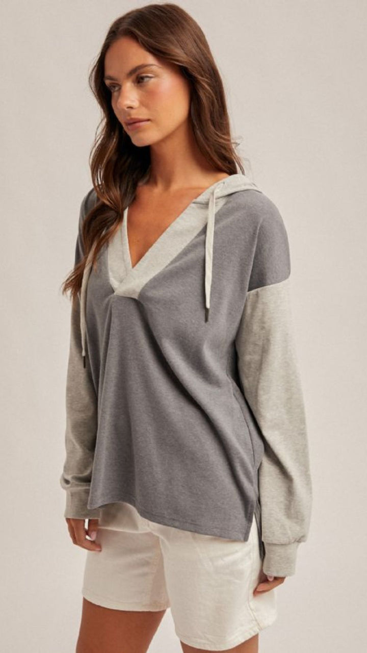 Colorblock Hooded Sweatshirt