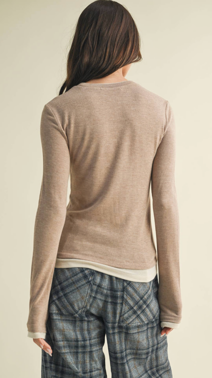 Mocha Double Layered Long Sleeve