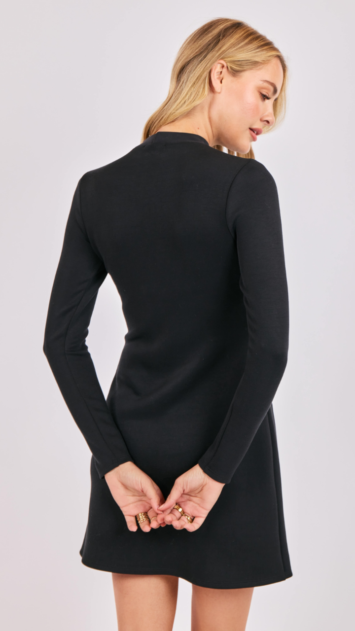 Hustle High Mockneck Knit Mini Dress
