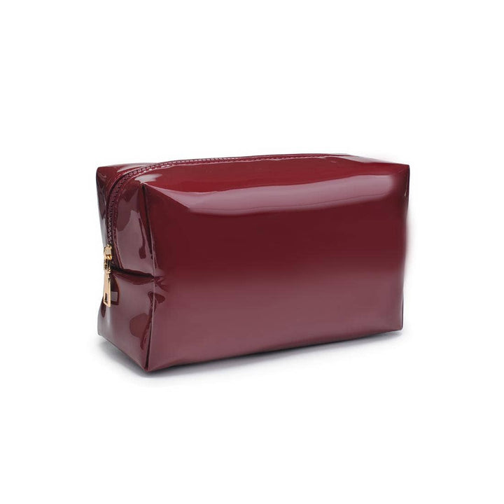 Red Patent Cosmetic Pouch