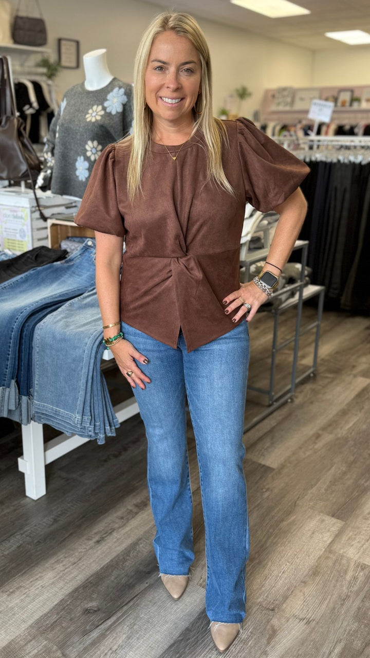 Low Rise Medium Wash Full Length Bootcut Jeans