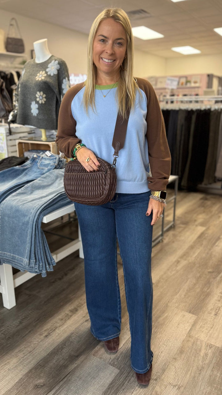 Light Blue Combo Sweater