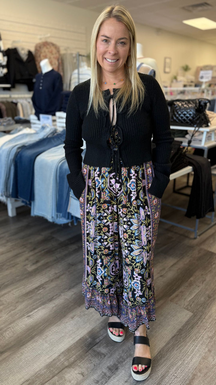 V Neck Angled Hem Jumpsuit