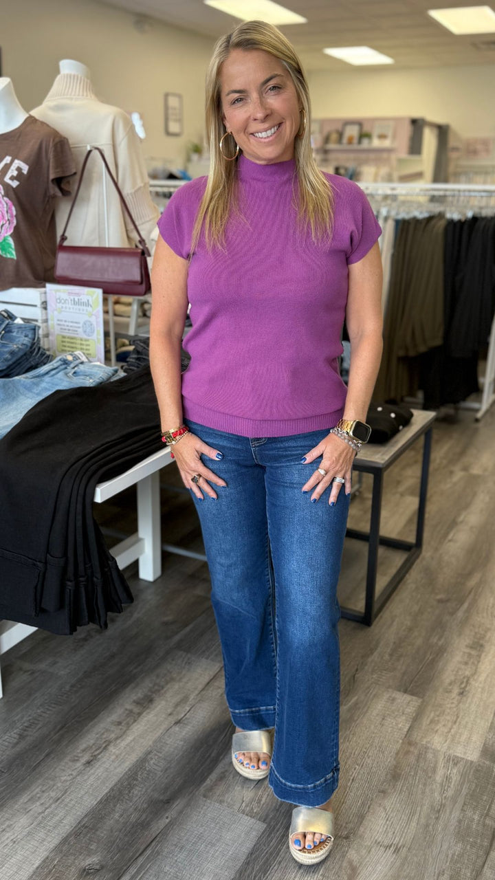 Purple Soft Sweater Knit Top