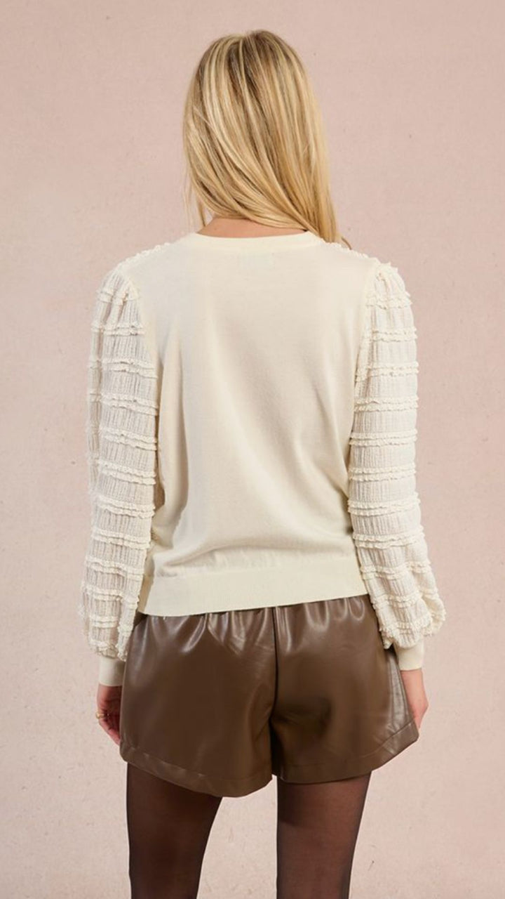 Off White Texture Sweater