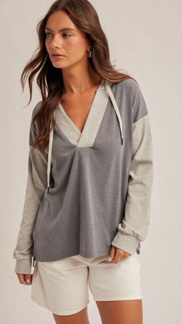 Colorblock Hooded Sweatshirt