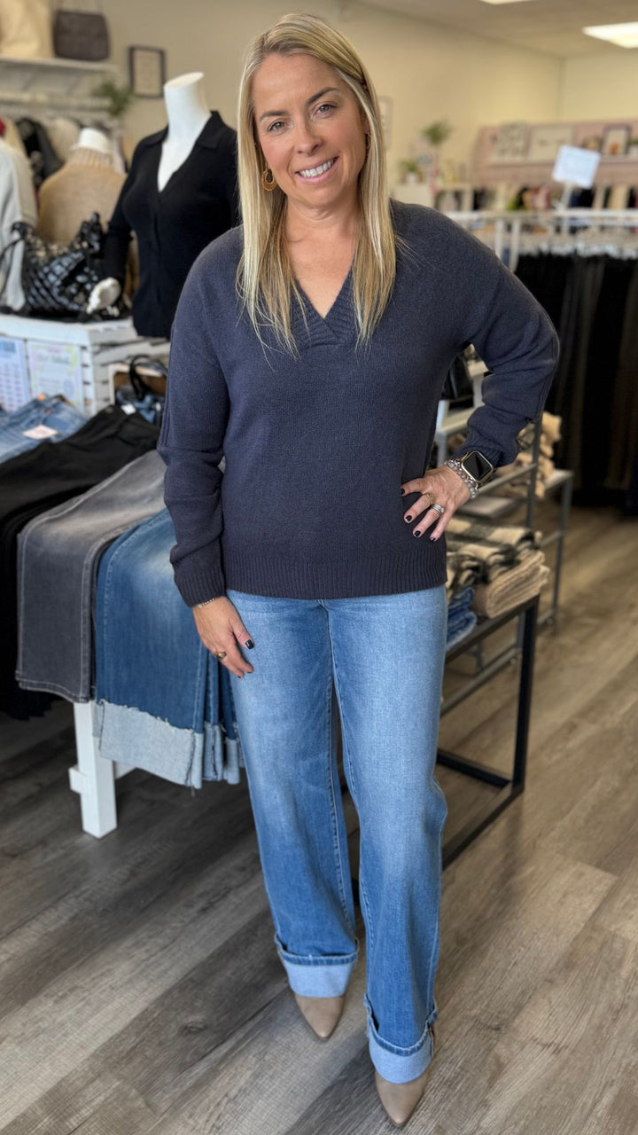Ambrose Relaxed V Neck Sweater