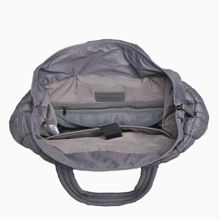 Carbon Quilted Puffer Nylon Tote