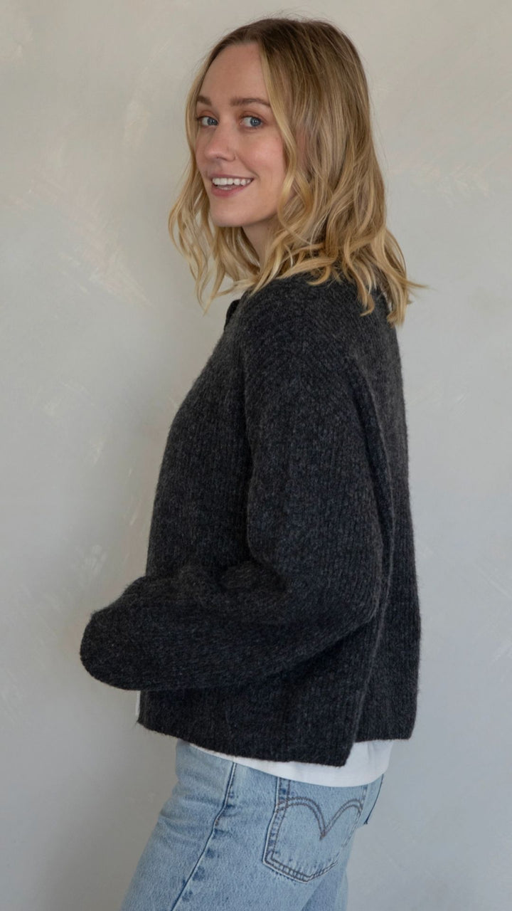 Charcoal Scottie Cardigan