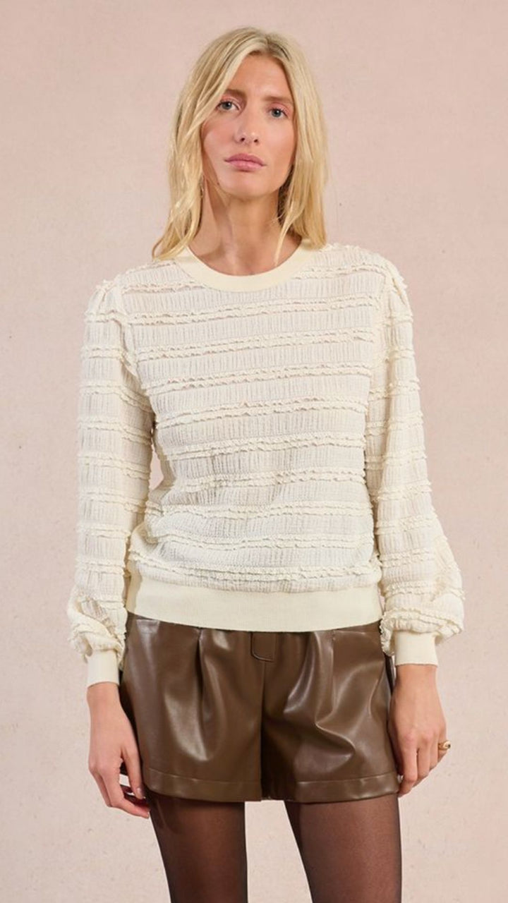 Off White Texture Sweater