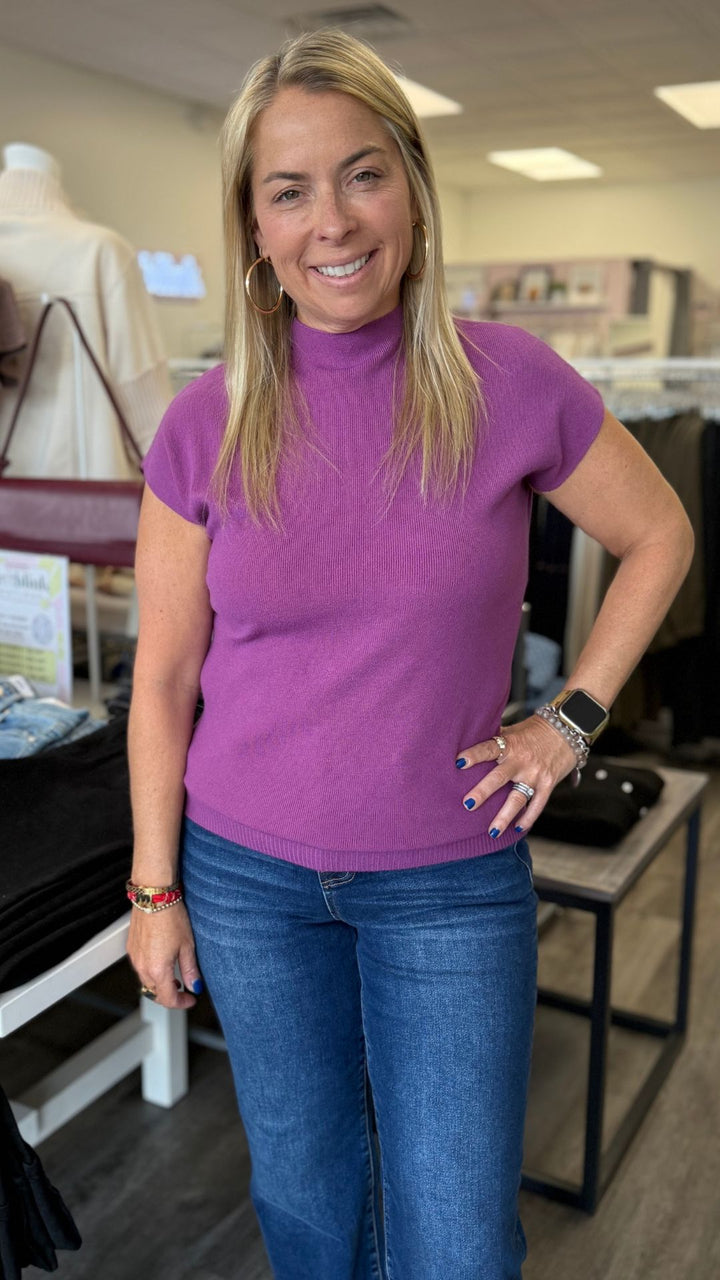 Purple Soft Sweater Knit Top