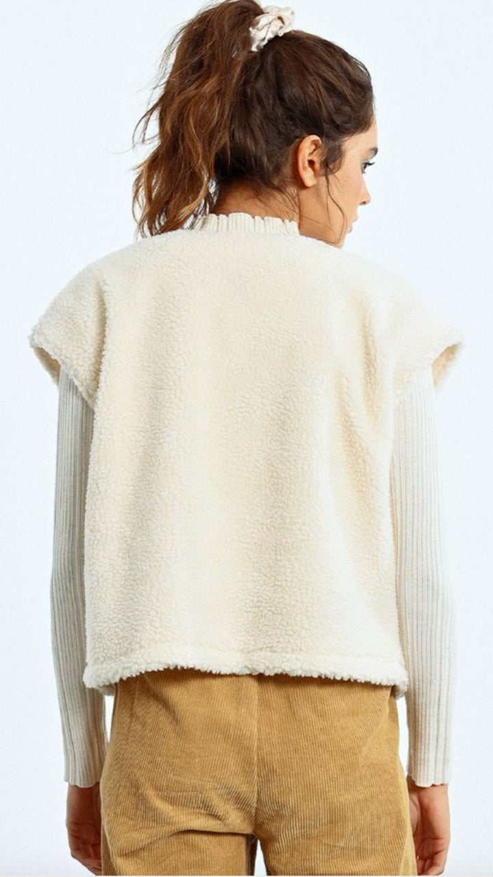 Off White Fur Vest