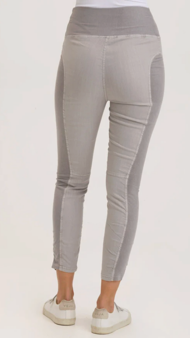 Cotton Grey Twill Penny Legging