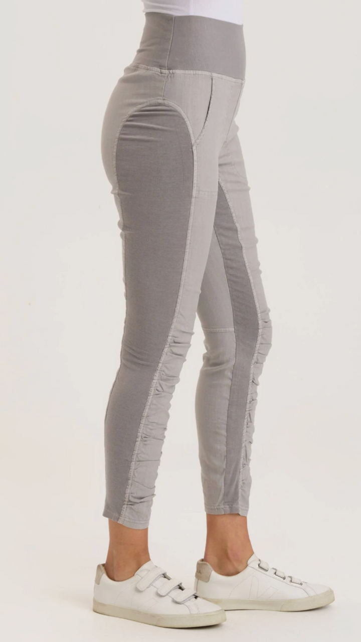 Cotton Grey Twill Penny Legging