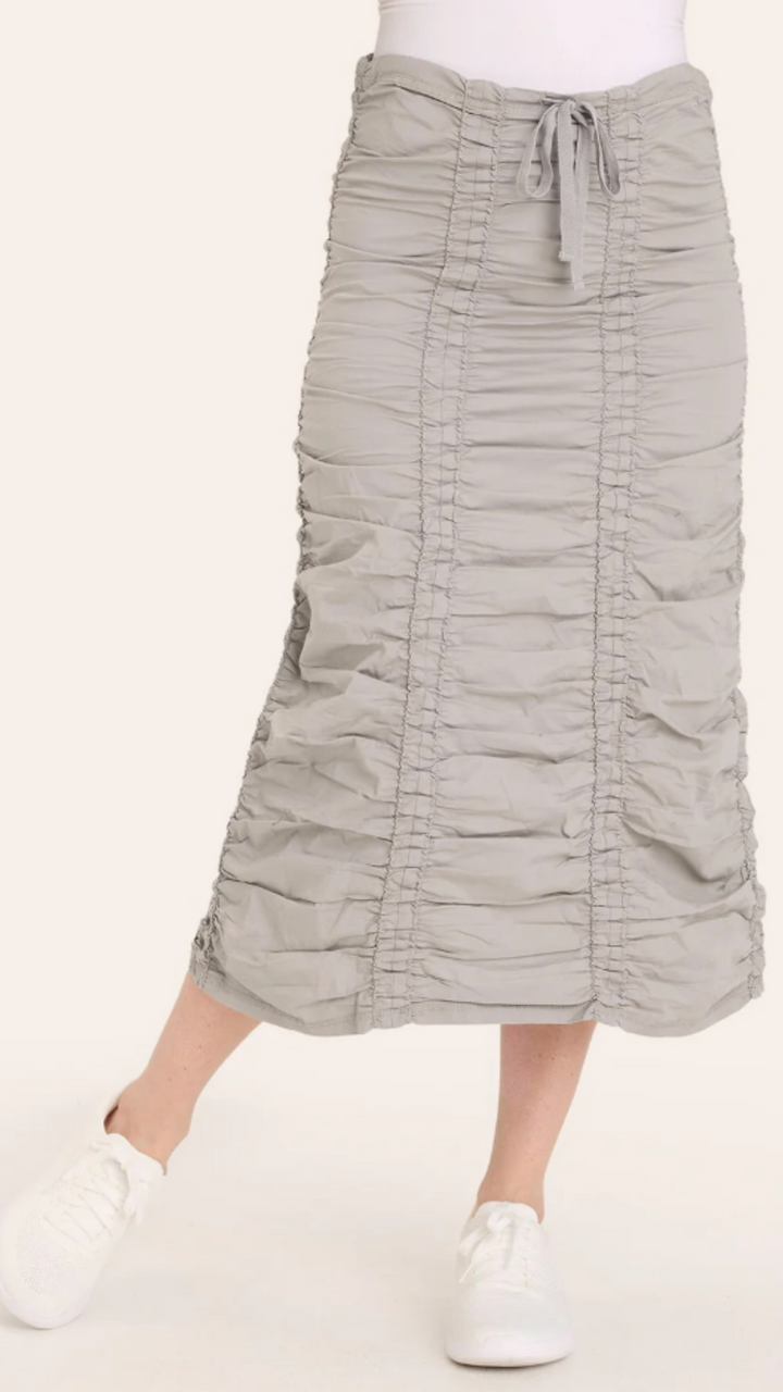 Frost Double Shirred Panel Skirt