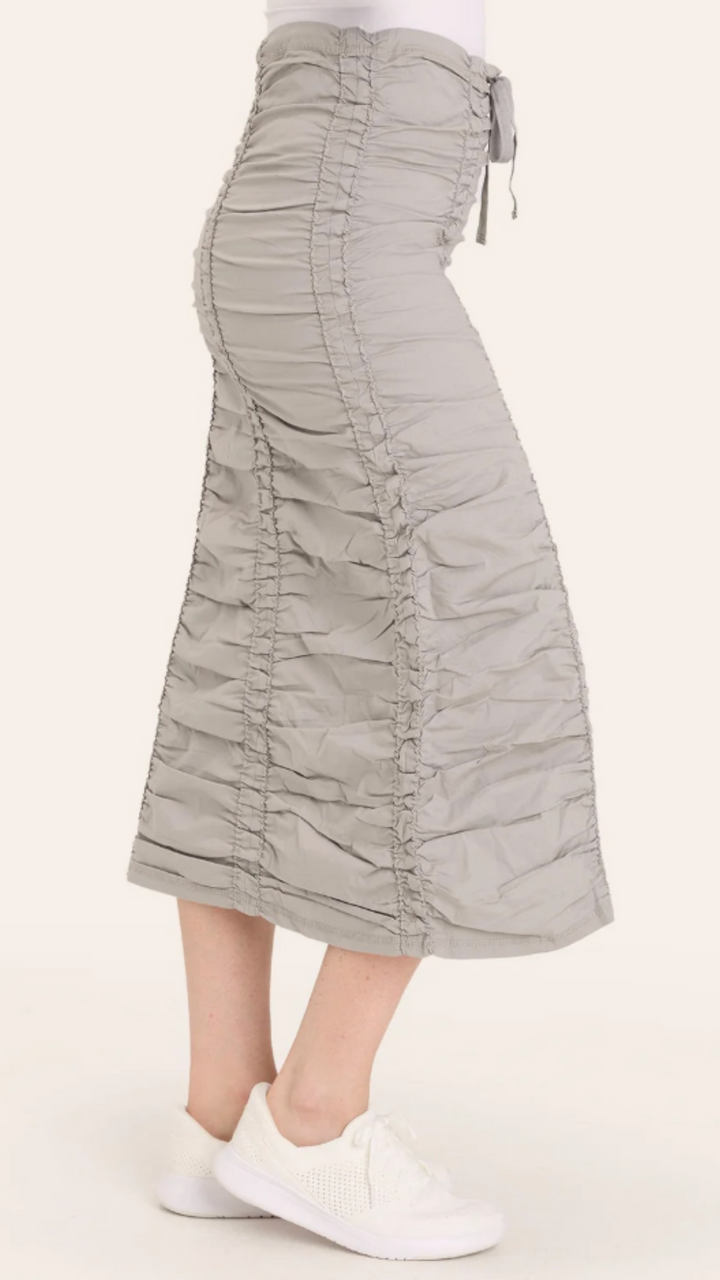 Frost Double Shirred Panel Skirt