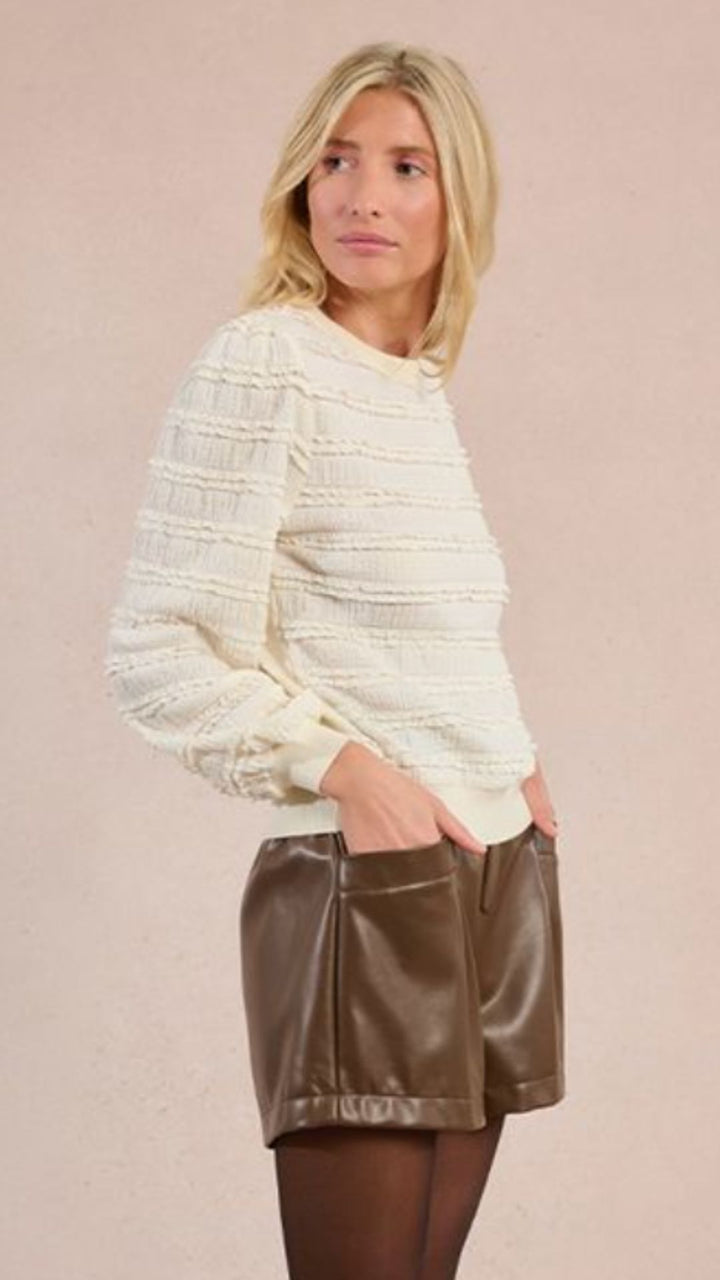 Off White Texture Sweater