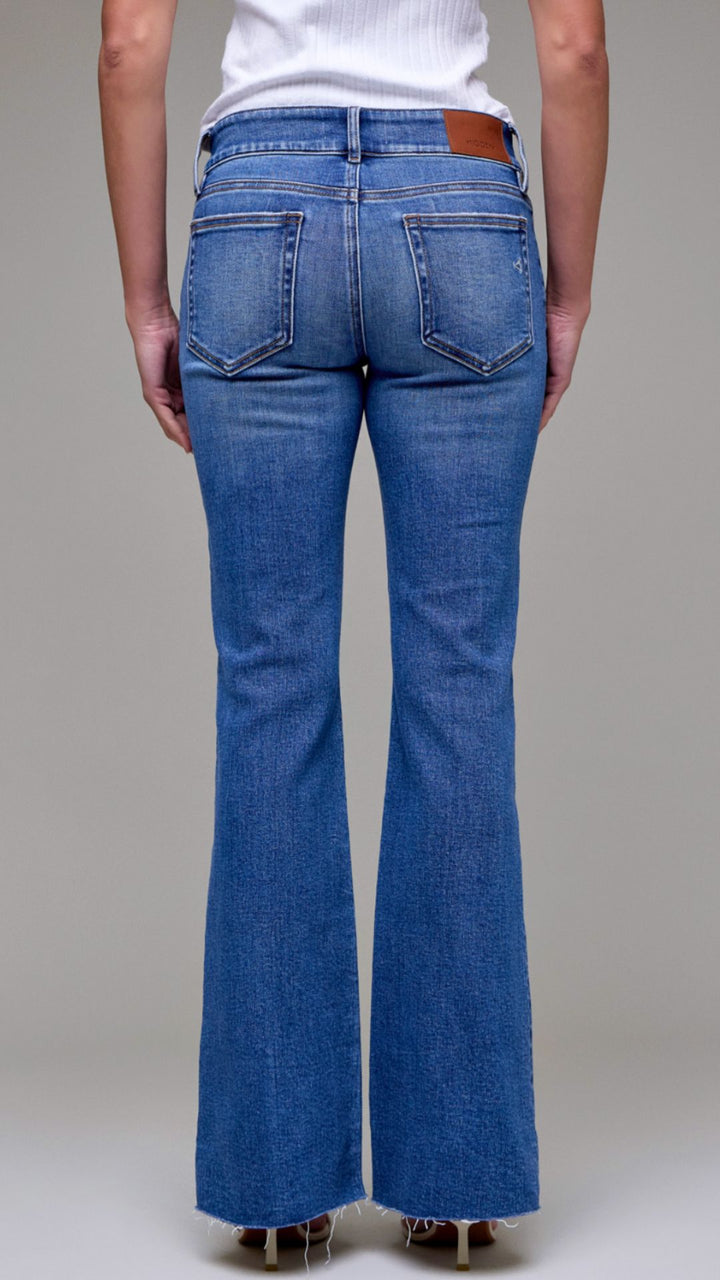 Low Rise Medium Wash Full Length Bootcut Jeans