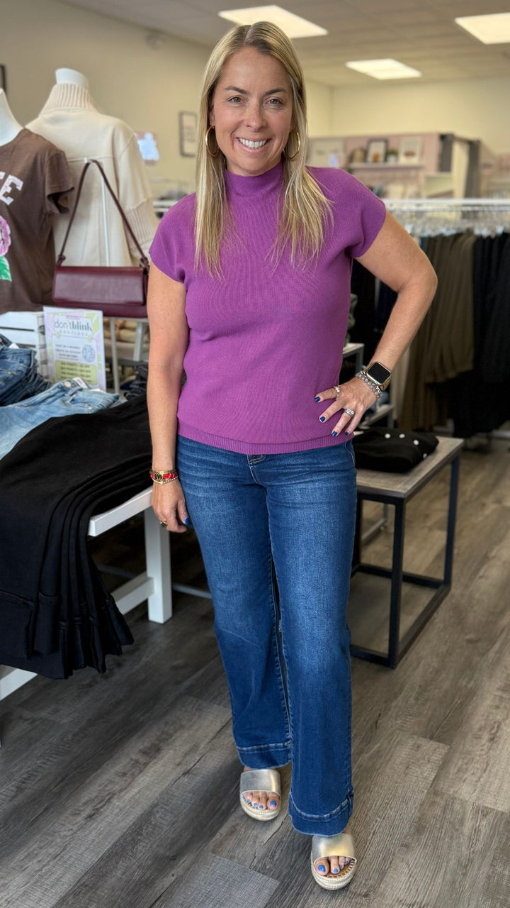 Purple Soft Sweater Knit Top