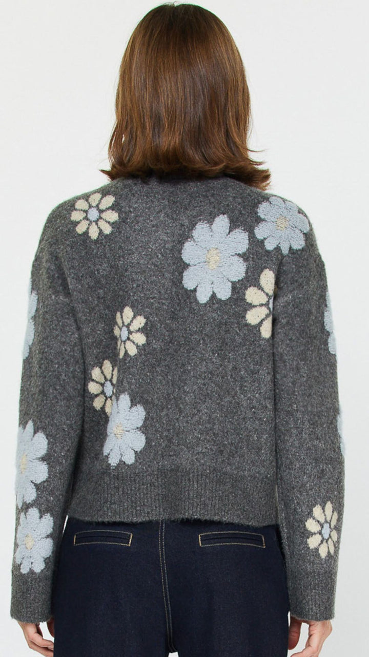 Flower Motif Sweater