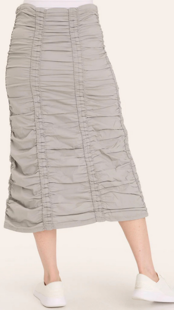 Frost Double Shirred Panel Skirt