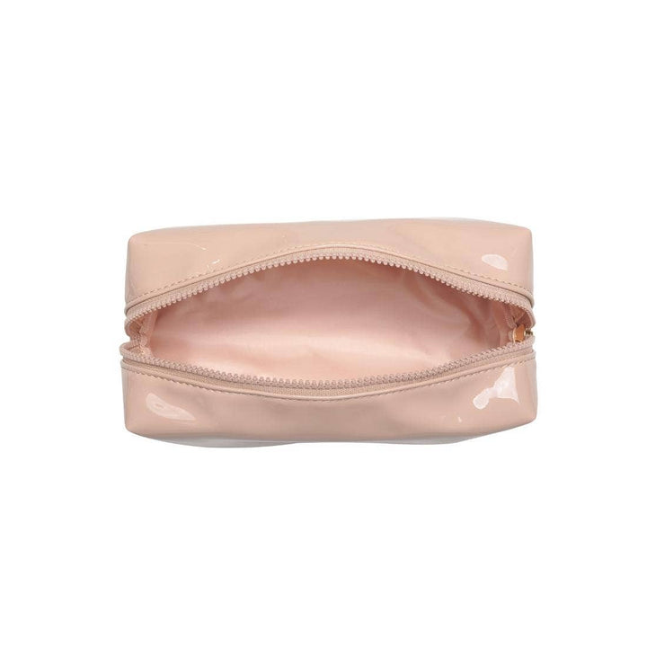 Nude Patent Cosmetic Pouch