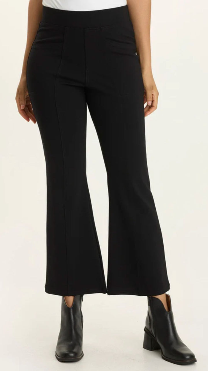 Black Yanis Ponte Pull On Flare Pants