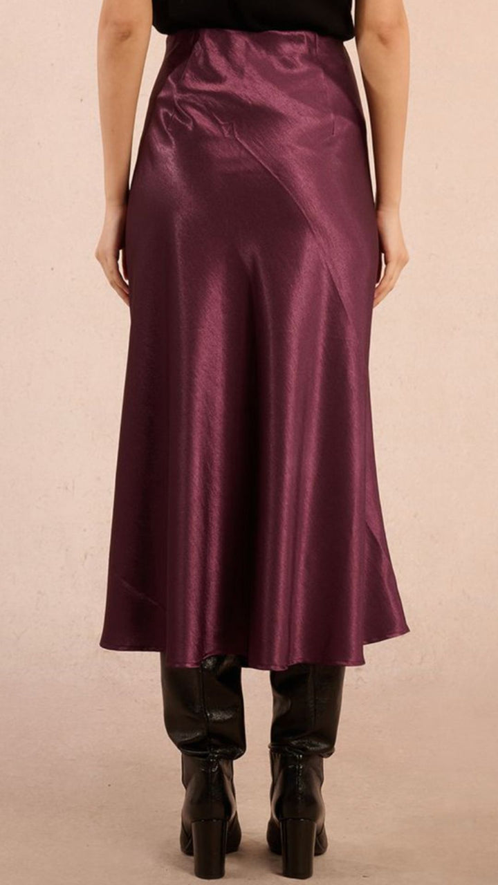 Dark Purple Silk Skirt