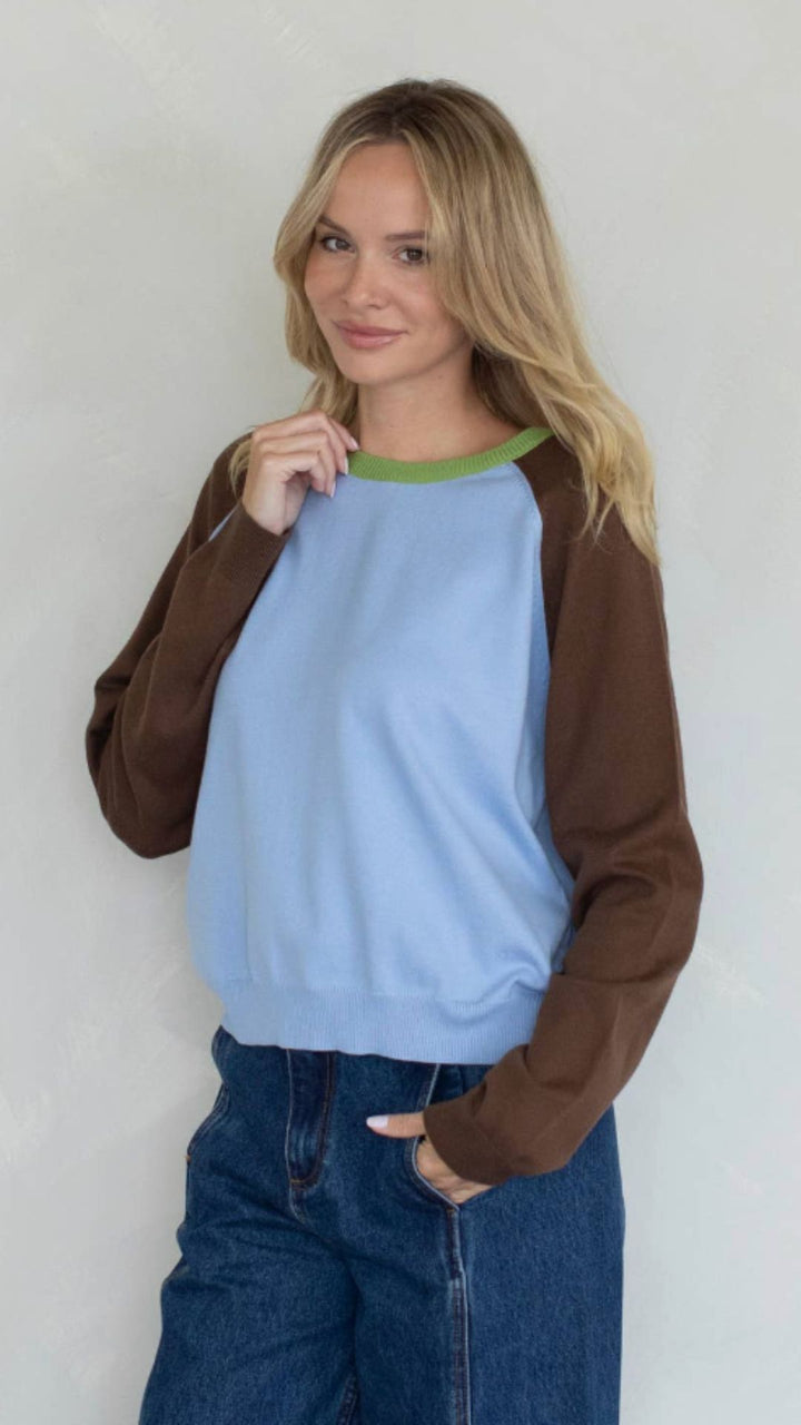 Light Blue Combo Sweater