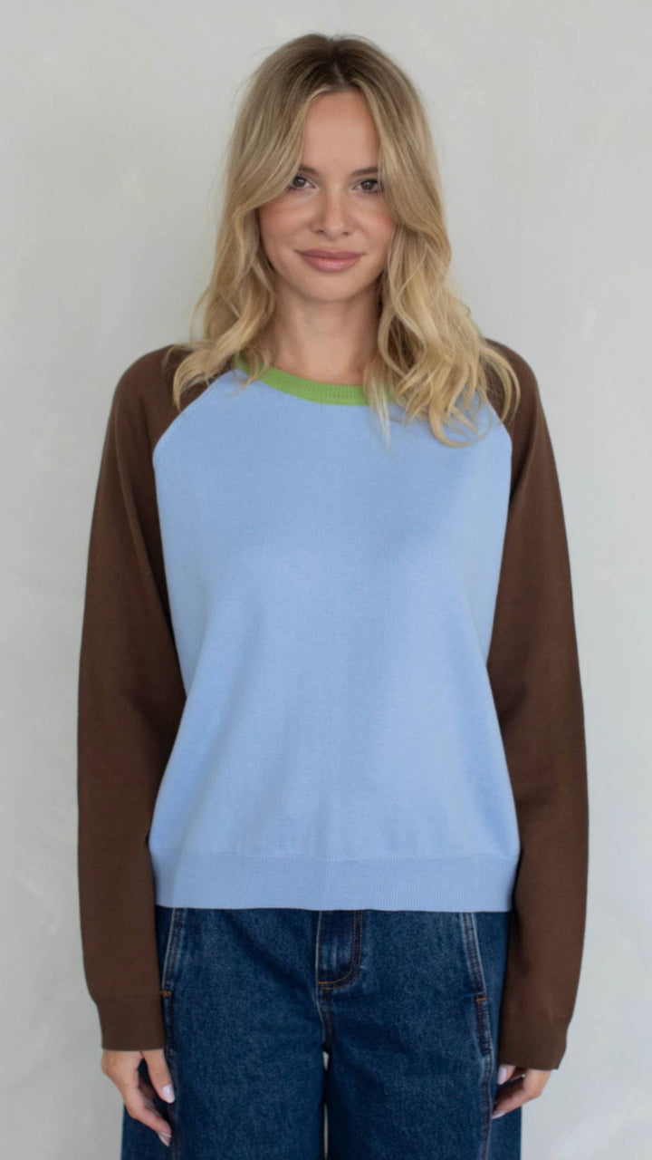 Light Blue Combo Sweater