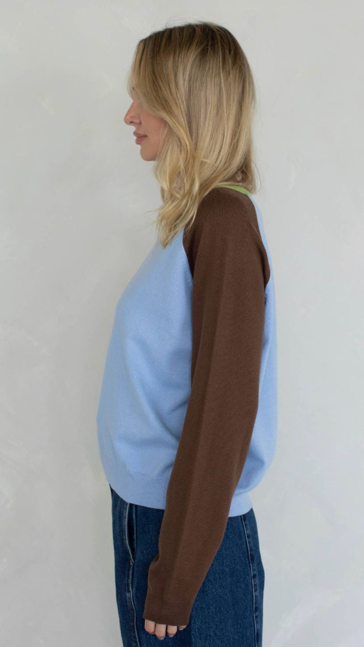 Light Blue Combo Sweater