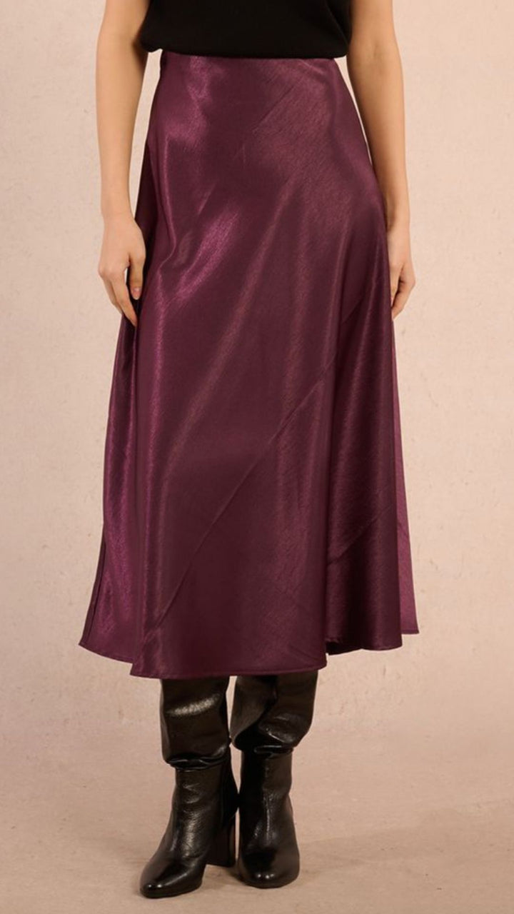Dark Purple Silk Skirt