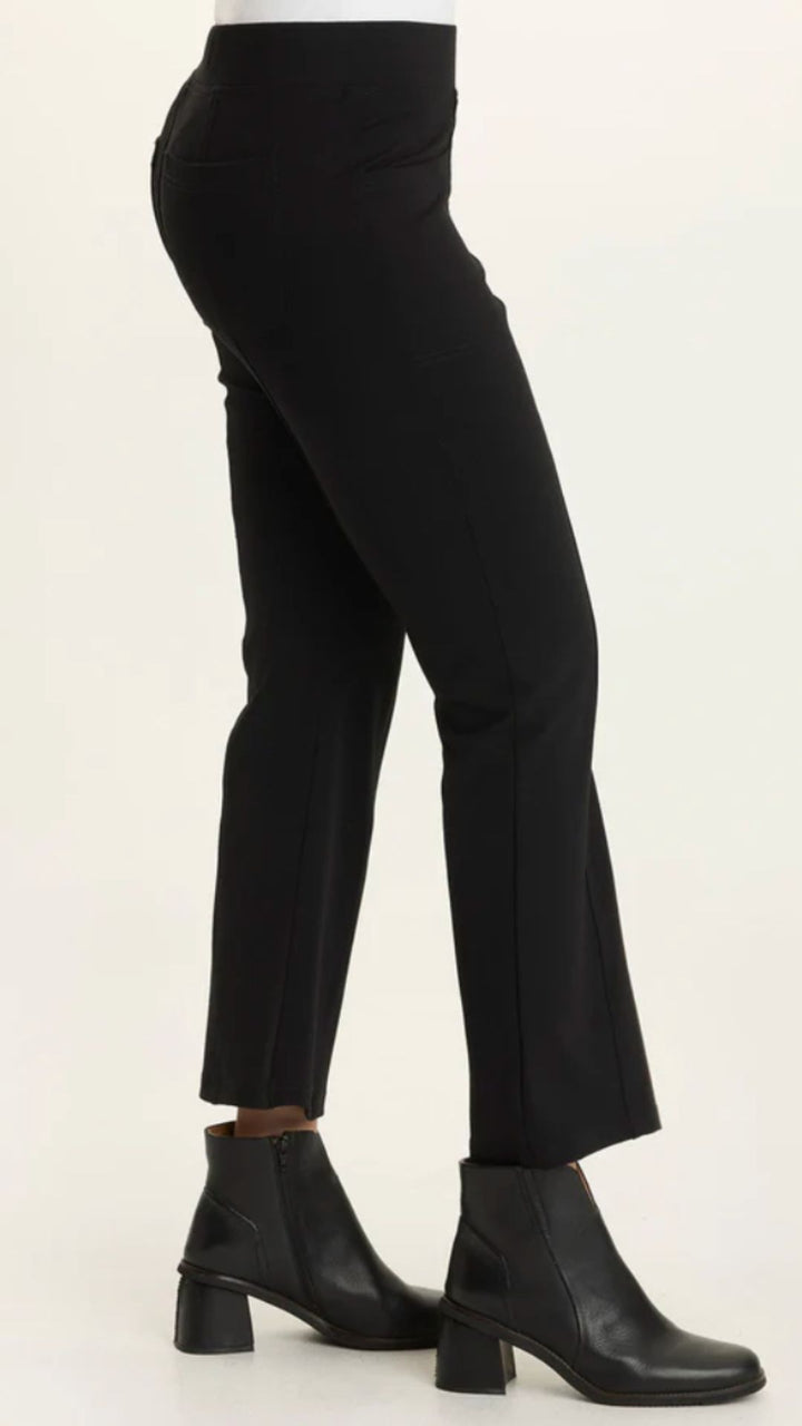 Black Yanis Ponte Pull On Flare Pants