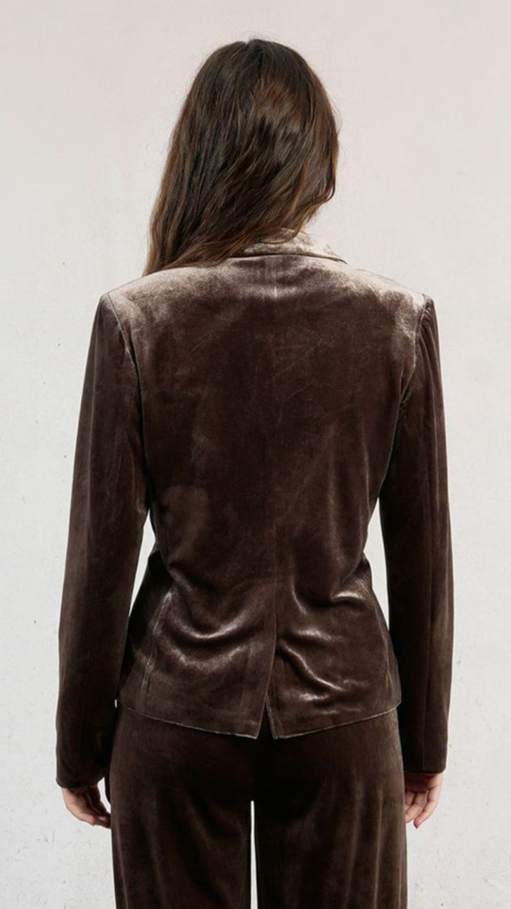 Brown Velvet Blazer