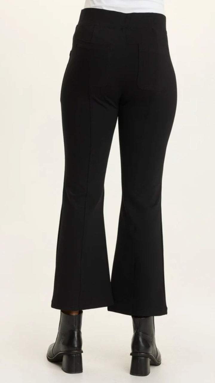 Black Yanis Ponte Pull On Flare Pants