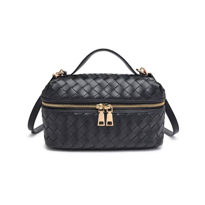 Black Richie Woven Top Handle Crossbody