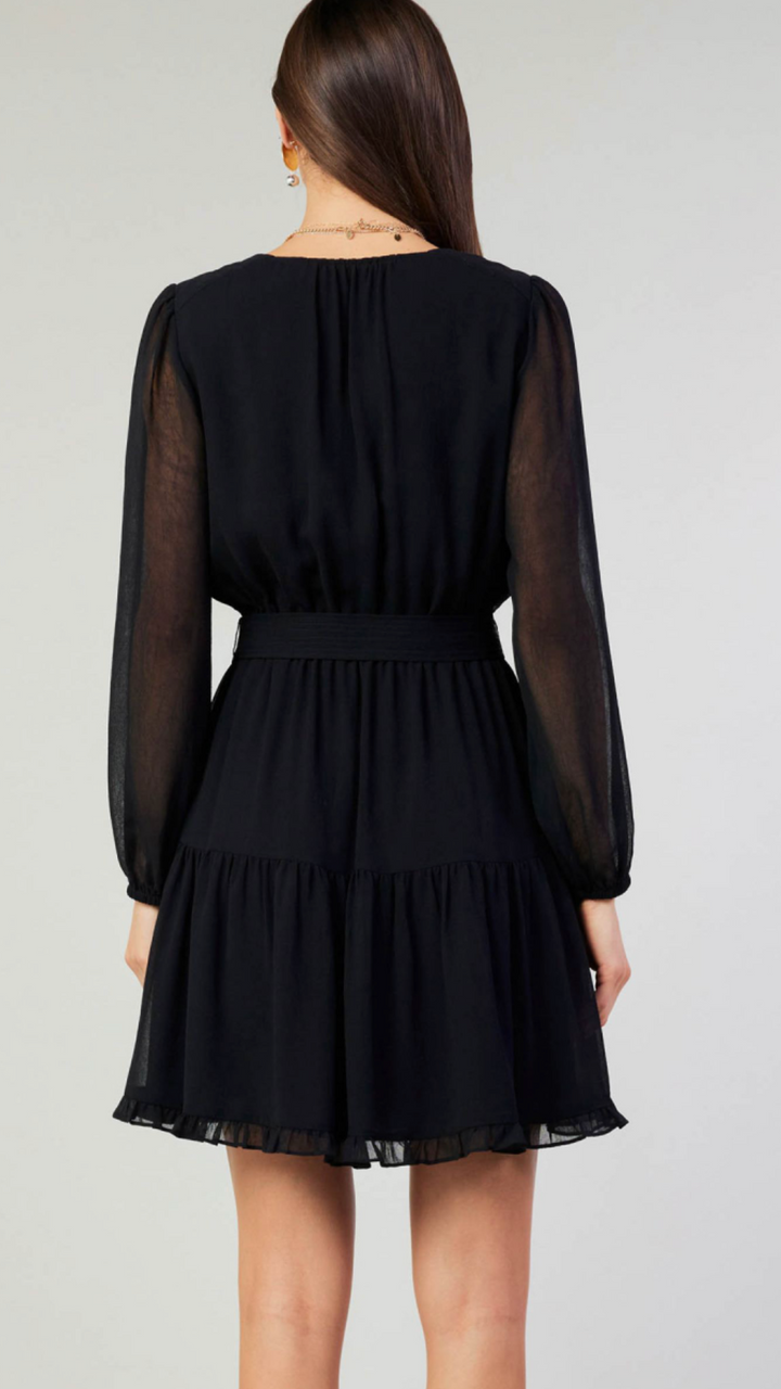 Long Sleeve Surplus Mini Dress