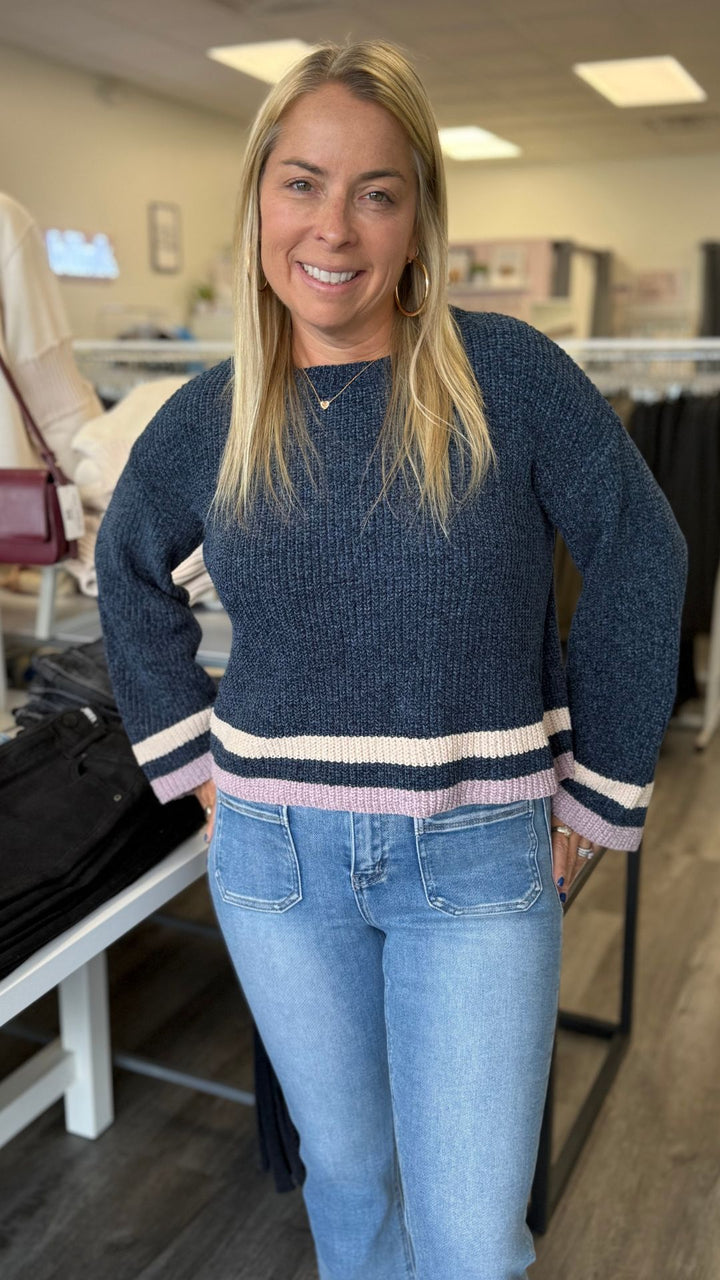 Crew Neck Chenille Sweater