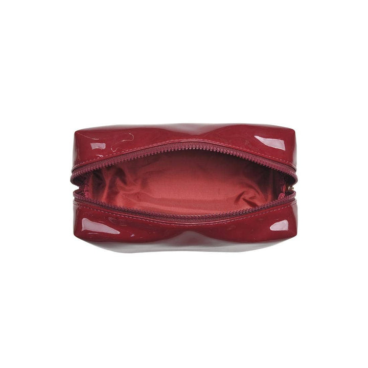 Red Patent Cosmetic Pouch