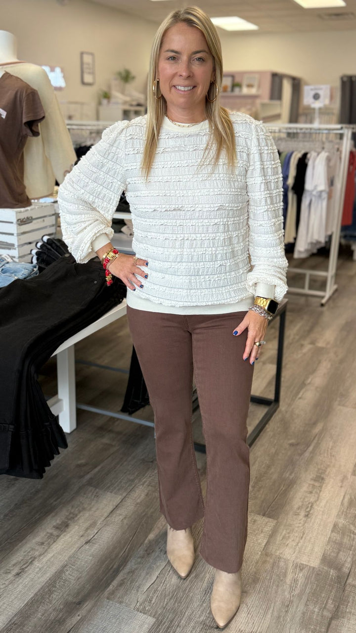 Off White Texture Sweater