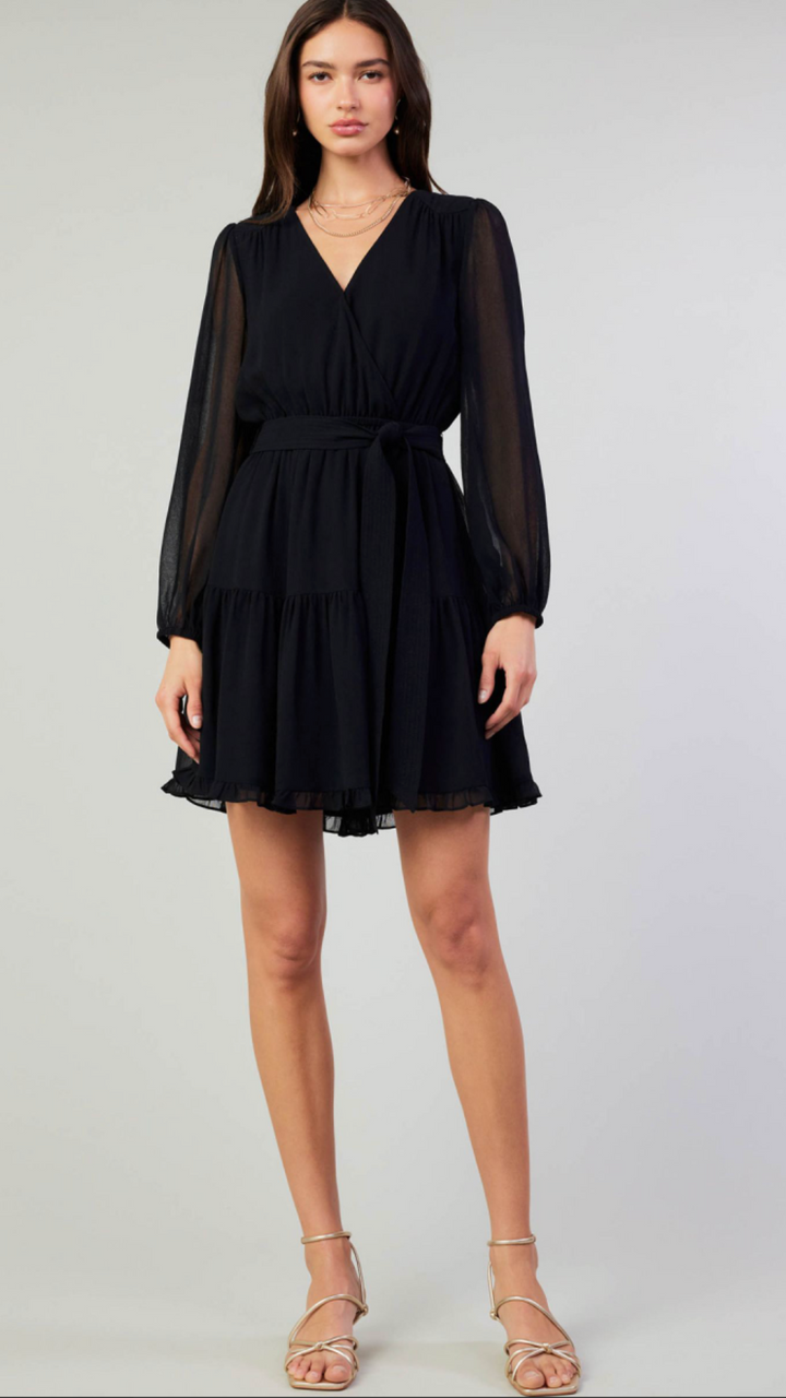 Long Sleeve Surplus Mini Dress