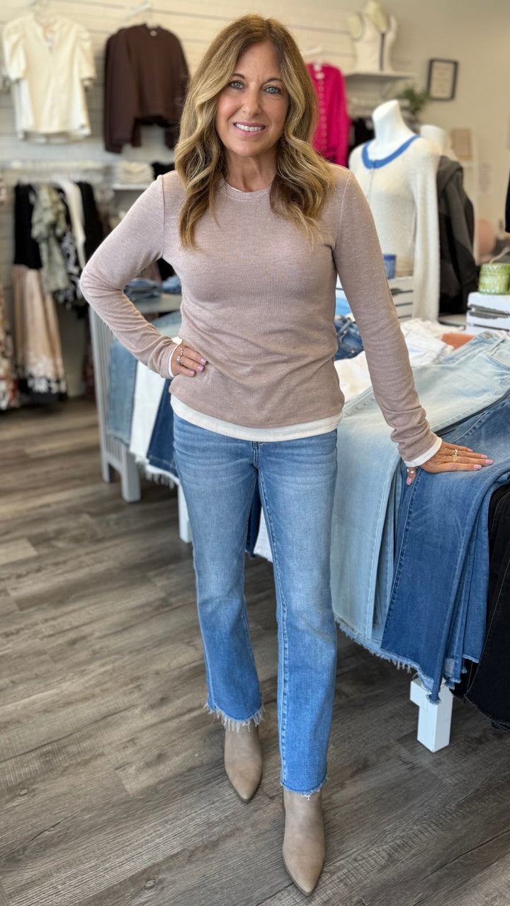 Mocha Double Layered Long Sleeve