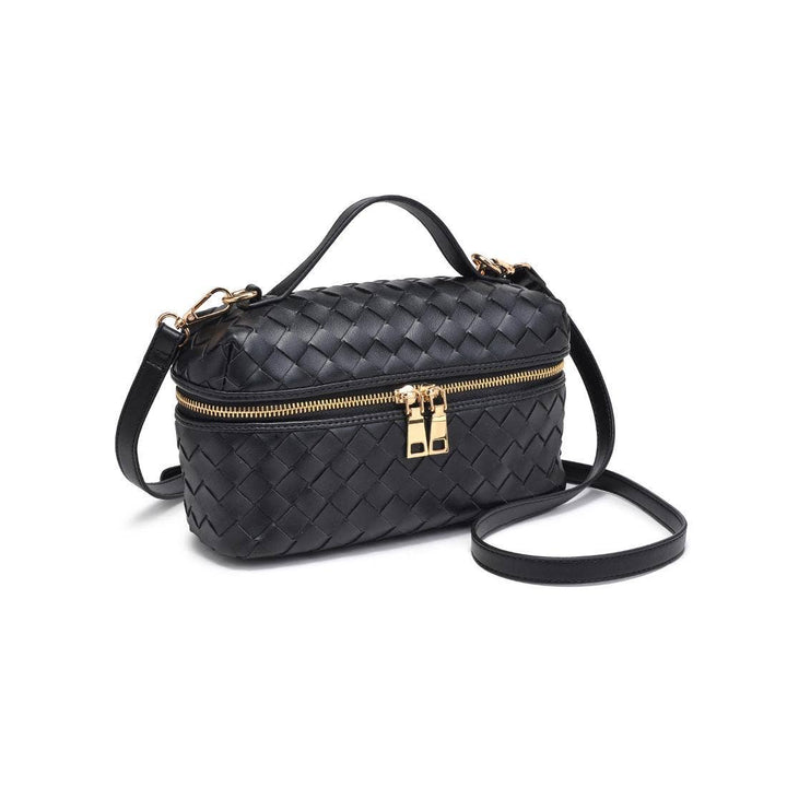 Black Richie Woven Top Handle Crossbody