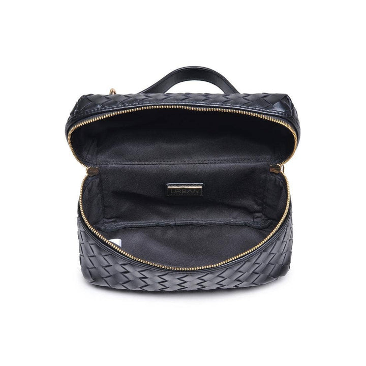 Black Richie Woven Top Handle Crossbody