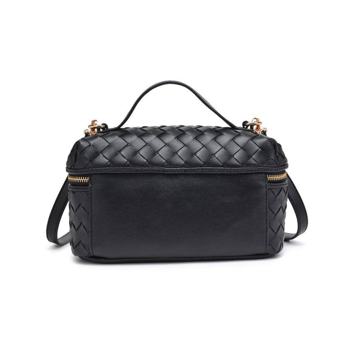 Black Richie Woven Top Handle Crossbody