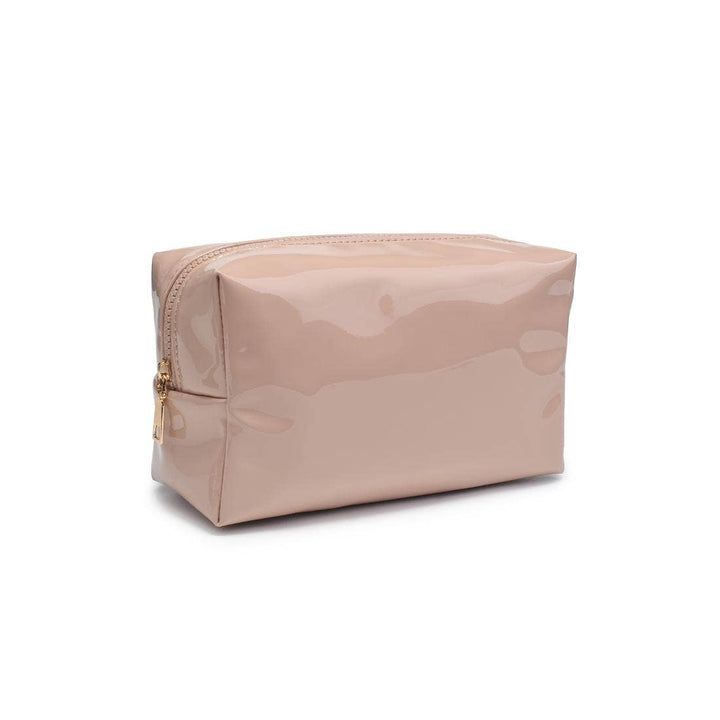 Nude Patent Cosmetic Pouch