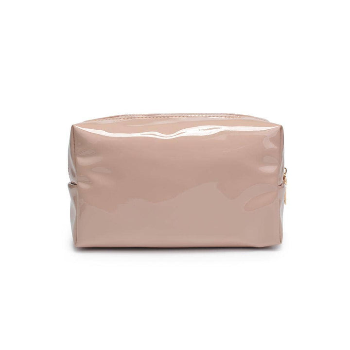 Nude Patent Cosmetic Pouch