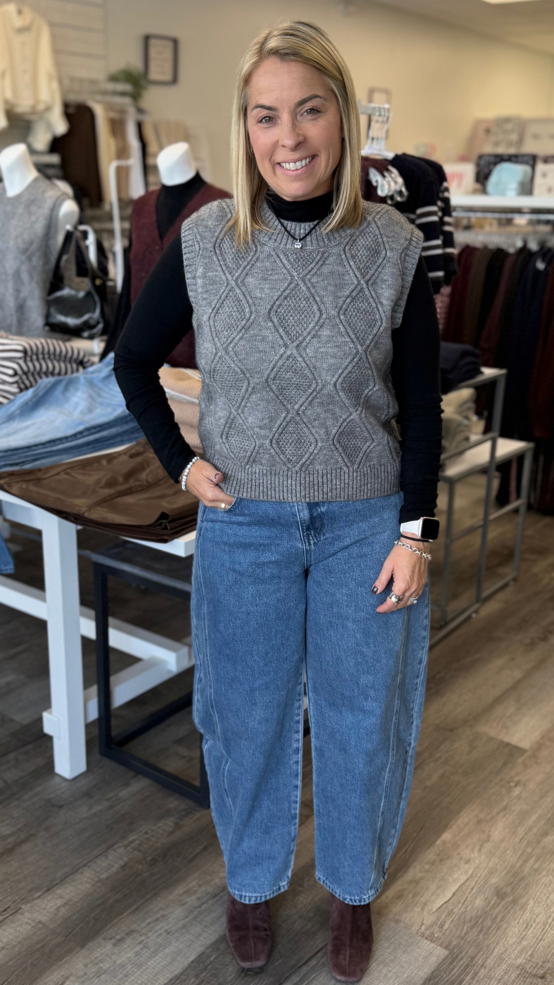Geometric Sweater Vest