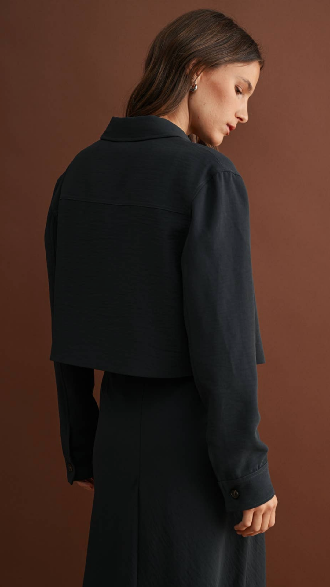 Charcoal Cropped Jacket